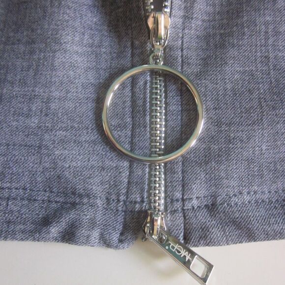 NEW! MC Planet Womens Size S Gray Cropped Jacket Full Zip Front 36" Bust NWT - Picture 10 of 15